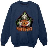 Disney Boy's Pumpkin Spice Evil Queen Villains Sweatshirt in Navy | Size: 12-13 Years