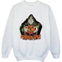 Disney Boy's Pumpkin Spice Evil Queen Villains Sweatshirt in White | Size: 9 Years