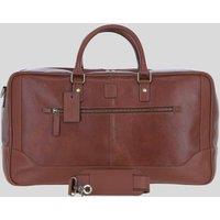 Ashwood Leather Men's 'Calvin' Real Leather Holdall Weekend Bag in Light Brown