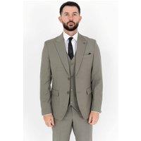 V2 Classic Men's Michael Three Piece Olive Suit in Khaki | Size: 38R