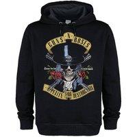 Amplified Men's Tophat Skull Guns N Roses Hoodie in Black | Size: 3XL