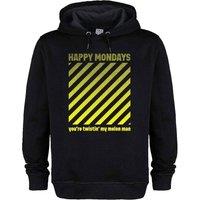 Amplified Men's Youre Twistin My Melon Man Happy Mondays Hoodie in Black | Size: Small