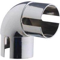 Rothley Polished Chrome Bannister Staircase Handrail 90 Degree Elbow 40mm in Silver