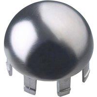 Rothley Brushed Chrome 2 Pack Modern Staircase Handrail Dome End Cap 40mm in Silver