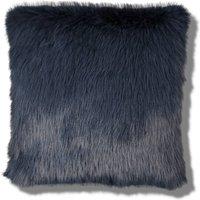 HomeSpace Direct Chelsea Faux Fur Cushion 2 Pack in Navy | Size: 45 cm x 45 cm