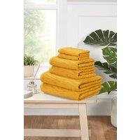 Rapport Home Safari 6 Piece Cotton Towels Bale Set Soft & Absorbent in Yellow