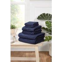 Rapport Home Safari 6 Piece Cotton Towels Bale Set Soft & Absorbent in Blue