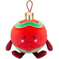 VFM e-Store Christmas Red Bauble Soft Toy Plush Gift 16cm x 12cm Multicolour X 1 | Size: 16 cm x 12 cm