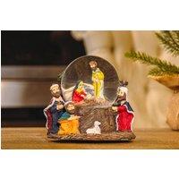 Marco Paul Musical Nativity Scene Snow Globe Christmas Decoration