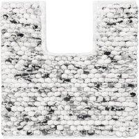 Allure Bath Fashions Marl Chunky Bobble Pedestal Toilet Mat Non Slip in Dark Grey