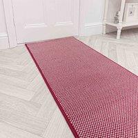 runrug Hallway Carpet Runner Rug - Soft & Comfy, 9mm - 'Hazy' in Red | Size: 60 cm x 150 cm