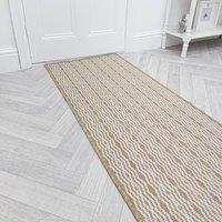 runrug Carpet Runner Rug - Indoor/Outdoor, Reversible, 2mm - 'Cable' in Brown | Size: 60 cm x 150 cm