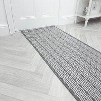 runrug Carpet Runner Rug - Indoor/Outdoor, Reversible, 2mm - 'Cable' in Grey | Size: 60 cm x 150 cm