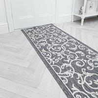 runrug Carpet Runner Rug - Indoor/Outdoor, Reversible, 2mm - 'Ivy' in Grey | Size: 60 cm x 150 cm