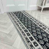 runrug Hallway Carpet Runner Rug - Soft & Comfy, 9mm - 'Mayan' in Grey | Size: 60 cm x 150 cm