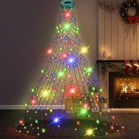 Globrite 6Ft Waterproof Christmas Tree Stand Light w/ 400 Multi-Coloured LEDs