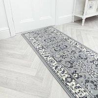 runrug Hallway Carpet Runner Rug - Soft & Comfy, 9mm - 'Traditional' in Grey | Size: 60 cm x 150 cm
