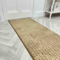 runrug Hallway Carpet Runner Rug - Soft & Comfy, 9mm - 'Empire' in Light Brown | Size: 60 cm x 180 cm