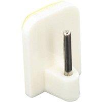 Securit Curtain Hooks (Pack of 4) in White