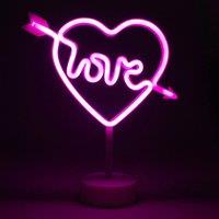 simpa LED Novelty Neon Love Heart Light in Pink