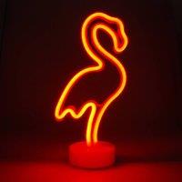 simpa LED Novelty Neon Flamingo Light in Red
