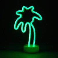 simpa LED Novelty Neon Coconut Tree Light in Green