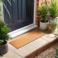 Nicoman Non-Shed Synthetic Coir Step Mat 75cm x 25cm - Pack of 4 in Beige | Size: 25 cm x 75 cm