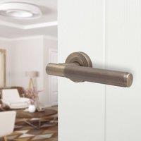 AFIT Antique Brass Fire Door Handle Internal Lever On Rose 1 Pack in Bronze | Size: 150mm x 150mm