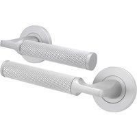 AFIT Satin Fire Door Handle Satin Chrome Internal Lever On Rose 1 Pack in Silver | Size: 150mm x 150mm