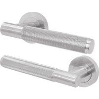AFIT Satin Fire Door Handle Satin Nickel Lever On Rose Fire Rated 1 Pack in Silver | Size: 150mm x 150mm