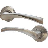 AFIT Satin Nickel Internal Twist Door Handles 1 Pair Novi Range in Silver | Size: 150mm x 150mm