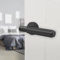 AFIT Black Fire Door Handle Matt Black Internal Lever On Rose 1 Pack | Size: 150mm x 150mm