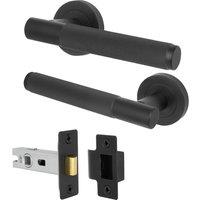 AFIT Black Door Handle Latch Set Matt Black Internal Latch 1 Pack | Size: 150mm x 150mm
