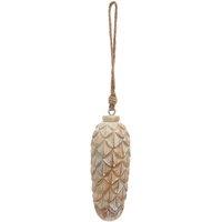 Hill Interiors Antique Pine Cone Bauble 10cm x 6cm x 6cm in Brown | Size: 10 cm x 6 cm x 6 cm