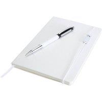 LUXE Legatto Elegance Hard Cover A5 Notebook & Pen Set in Off-White