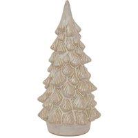 Hill Interiors Ceramic Snowy Tree Christmas Dration 27cm x 12cm x 12cm in White | Size: 27 cm x 12 cm x 12 cm