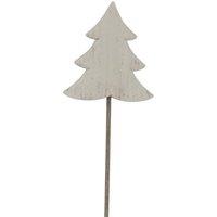 Hill Interiors White Washed Pine Tree Christmas Dration 44cm x 9cm x 12cm | Size: 44 cm x 9 cm x 12 cm
