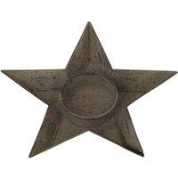 Hill Interiors Star Christmas Tealight Holder in Grey