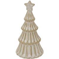 Hill Interiors Ceramic Layered Tree Christmas Dration 22cm x 9cm x 9cm in White | Size: 22 cm x 9 cm x 9 cm