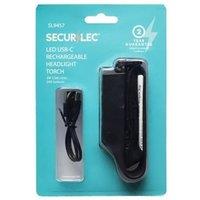 Securlec Rechargeable USB Head Torch in Black