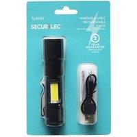 Securlec Rechargeable LED Hand Torch in Black