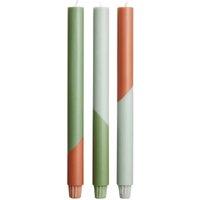 Originalhome Eden Diagonal Candles (Pack of 3) in Bright Green