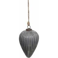 Hill Interiors Metallic Cone Bauble in Silver