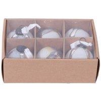 Hill Interiors Ombre Bauble (Pack of 6) in Silver
