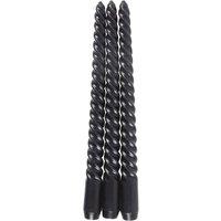 Something Different Dark Romance Twist Taper Candle (Pack of 3) in Black
