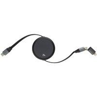 XD XCLUSIVE Aluminium 2 in 1 USB Cable in Black