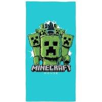 Minecraft Movie Beach Towel in Light Blue