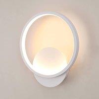 COMELY Indoor Wall Lights, 12W White Round Wall Lights, Warm White 3000K