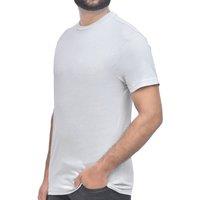 Smart Living Men's Mens 100% Cotton Crew Neck Short Sleeve T-Shirt Casual Plain Tee in Grey | Size: Small
