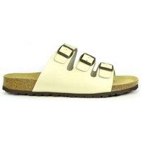 Sanosan Men's Lisbon Leather Sandals in Ivory | Size: 8